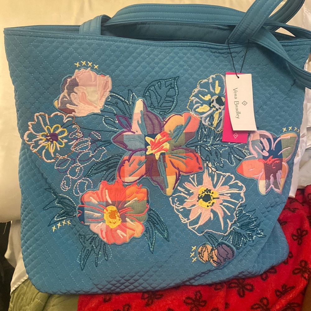 Vera Bradley Happy Blooms large tote